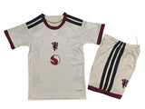 Manchester United 26/27 Ivory/Beige/Maroon/Black Third Kids Jersey Set