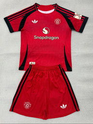 Manchester United 26/27 Red/Black Kids Jersey Set