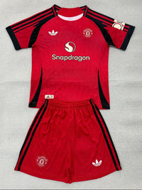 Manchester United 26/27 Red/Black Kids Jersey Set