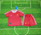 Manchester United 26/27 Red/White Pinstripe Kids Jersey Set