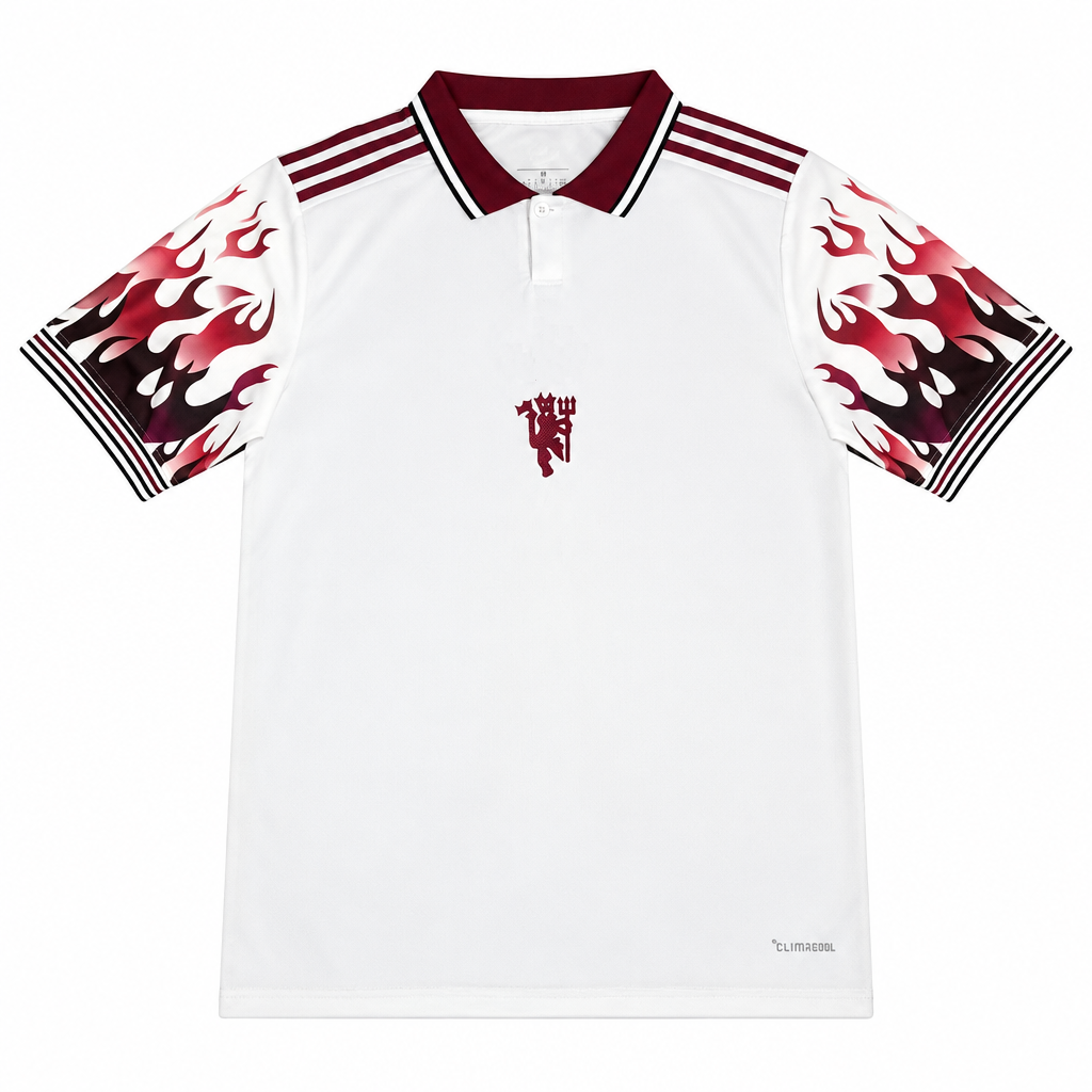 Manchester United 26/27 White/Striking Red Polo Jersey
