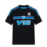 Marseille 2014/15 Black/Bright Blue Stripes Retro Third Jersey
