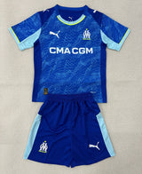Marseille 25/26 Blue Third Away Kids Jersey Set