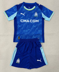 Marseille 25/26 Blue Third Away Kids Jersey Set