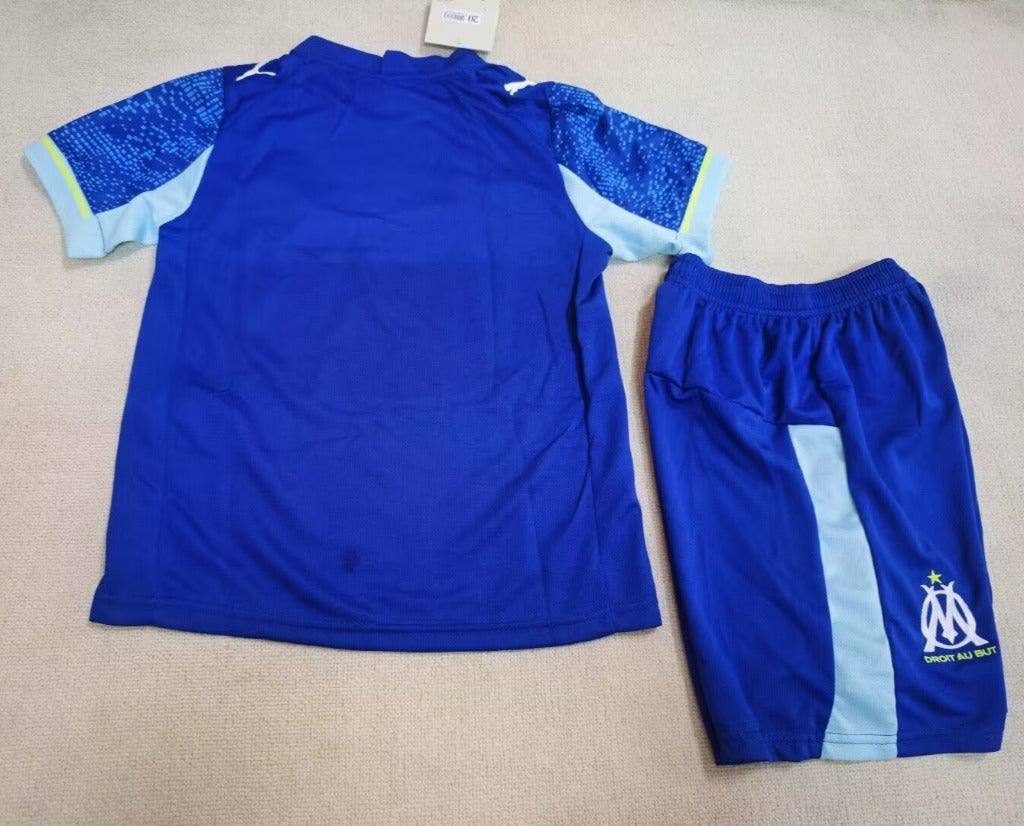 Marseille 25/26 Blue Third Away Kids Jersey Set
