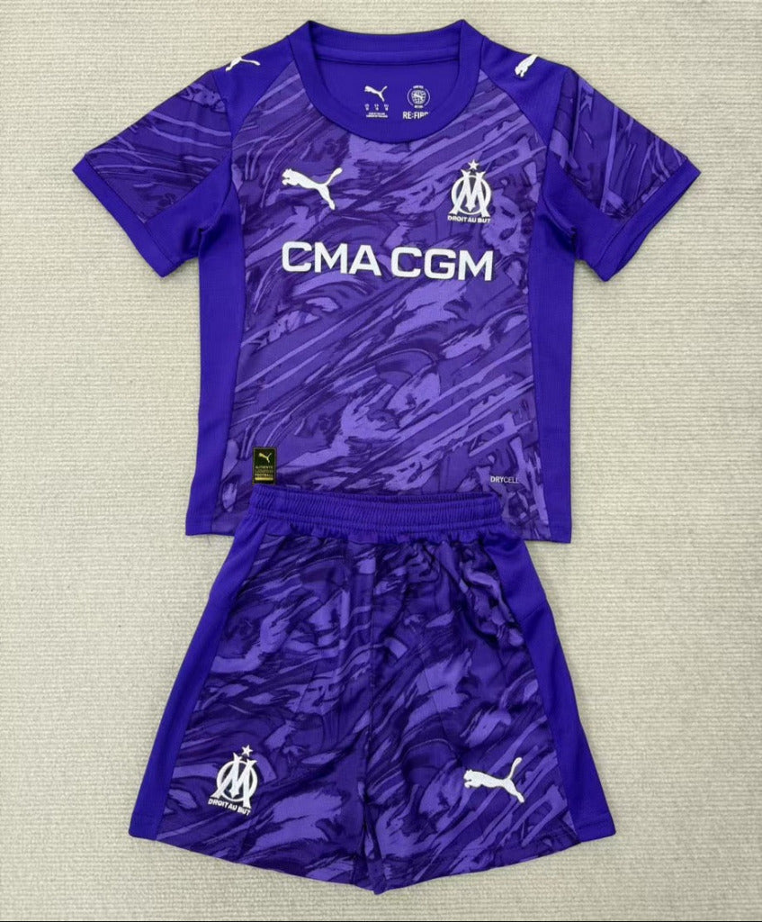 Marseille 25/26 Purple Goalkeeper Kids Kit - Concept Kits