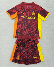 Marseille 25/26 Red/Yellow Goalkeeper Kids Kit - Concept Kits