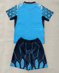 Marseille 26/27 Blue Honeycomb Goalkeeper Kids Jersey Set
