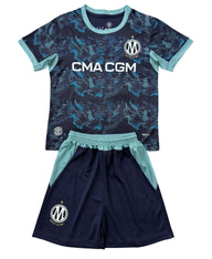 Marseille 26/27 Dark Navy/Sea Blue Away Kids Jersey Set