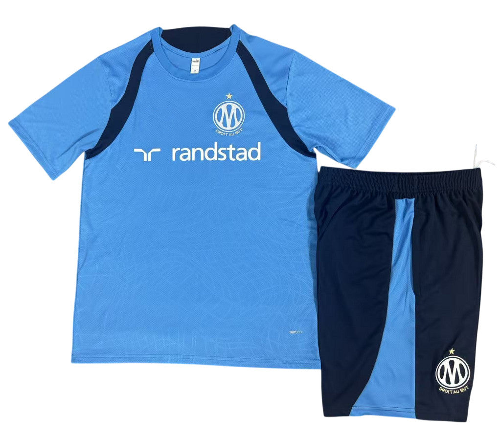 Marseille 26/27 Light Blue/Navy Training Kids Jersey Set