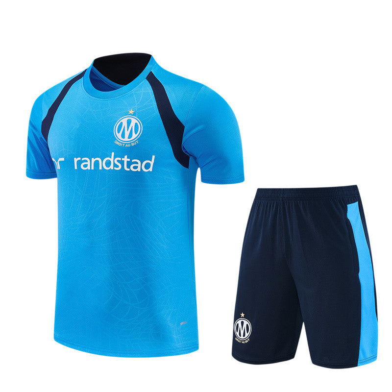 Marseille 26/27 Light Blue/Navy Training Kids Jersey Set