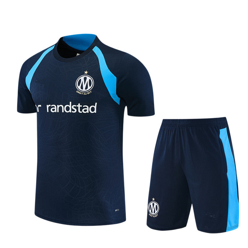 Marseille 26/27 Navy/Light Blue Training Kids Jersey Set