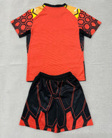 Marseille 26/27 Orange/Black Honeycomb Goalkeeper Kids Jersey Set