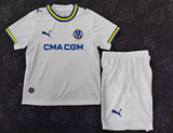 Marseille 26/27 White/Blue/Gold Home Kids Jersey Set