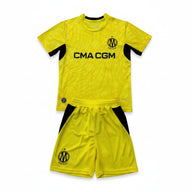 Marseille 26/27 Yellow/Black Goalkeeper Kids Jersey Set