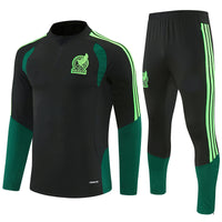 Mexican 26/27 Black/Semi Flash Green Training Tracksuit Set