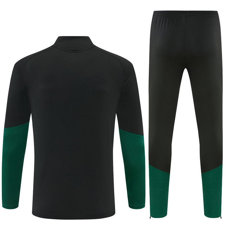 Mexican 26/27 Black/Semi Flash Green Training Tracksuit Set