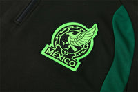 Mexican 26/27 Black/Semi Flash Green Training Tracksuit Set