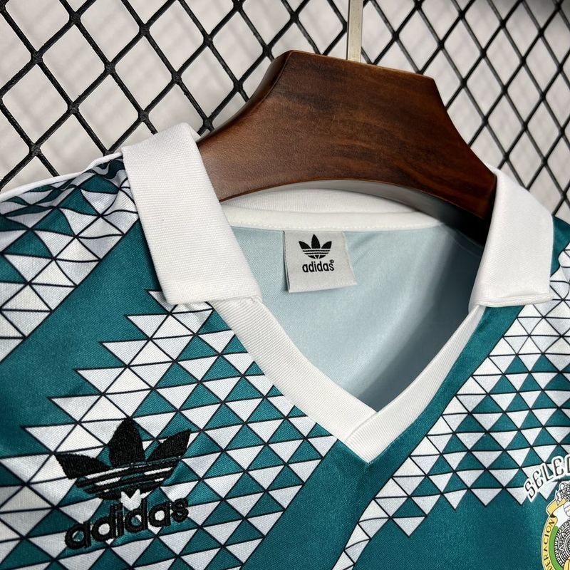 Mexico 1990 Vintage Retro Green/White Home Jersey