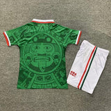 Mexico 1998 Vintage Retro Home Kids Jersey Set