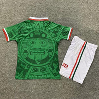 Mexico 1998 Vintage Retro Home Kids Jersey Set