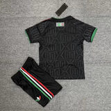 Mexico 2026 Black/Green Third Kids Jersey Set