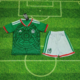 Mexico 2026 Green World Cup Home Kids Jersey Set