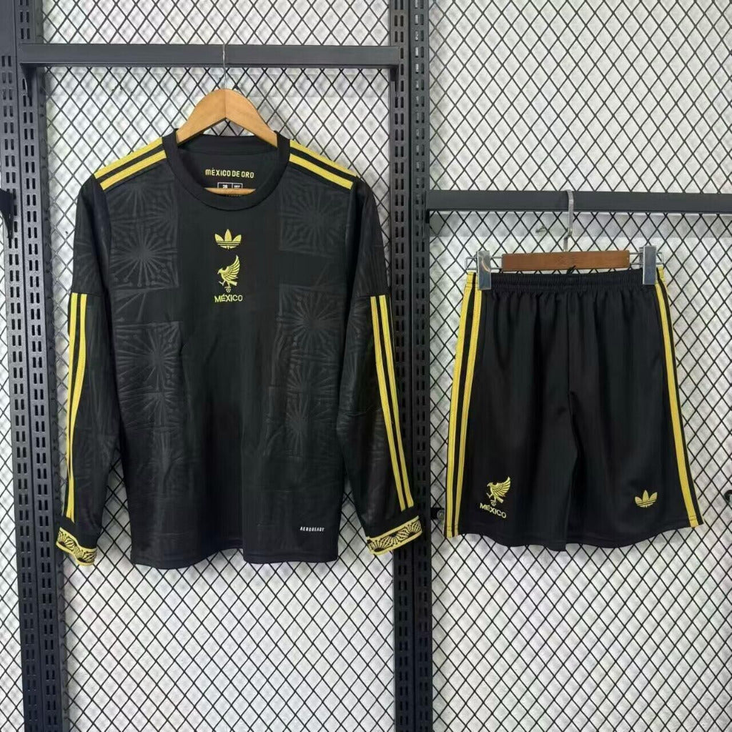 Mexico 25/26 Gold Cup Black Kids Jersey Set