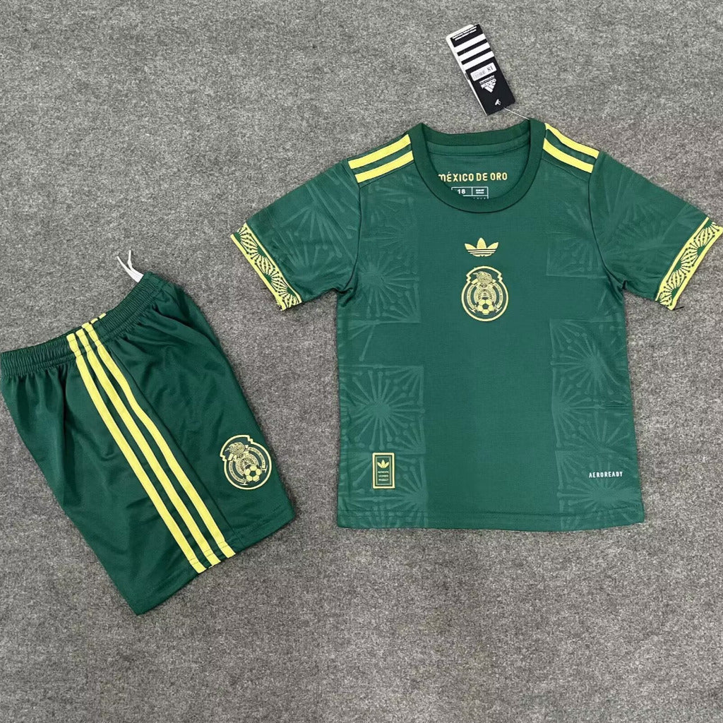 Mexico 25/26 Gold Cup Green Kids Jersey Set
