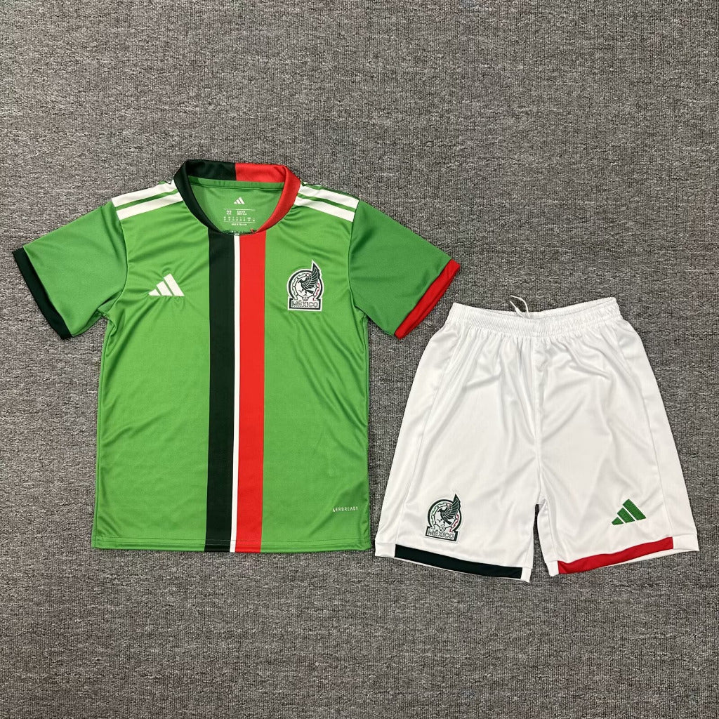 Mexico 25/26 Green/White Home Kids Jersey Set