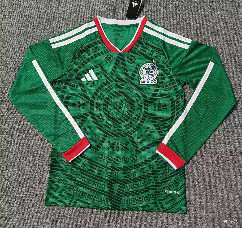 Mexico 25/26 Green World Cup Home Long Sleeve Jersey