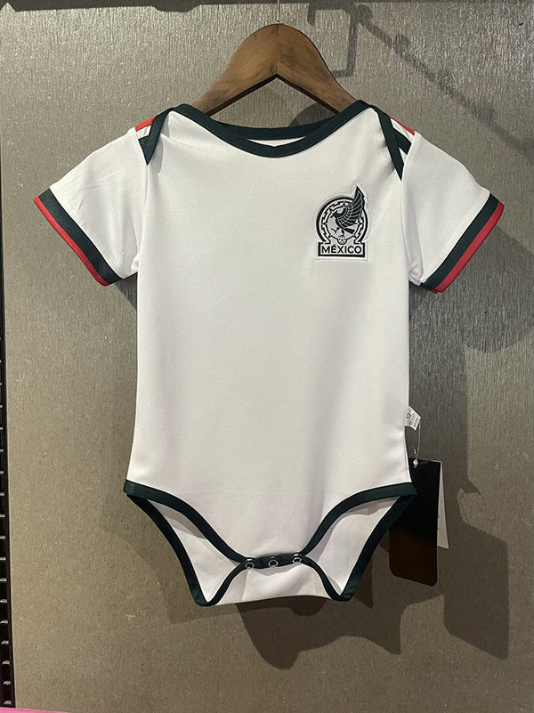 Mexico 25/26 White Red Trim Baby Bodysuit