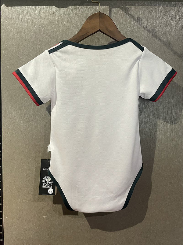 Mexico 25/26 White Red Trim Baby Bodysuit