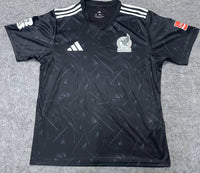 Mexico 26/27 Black/White Stripes Coca-Cola Jersey