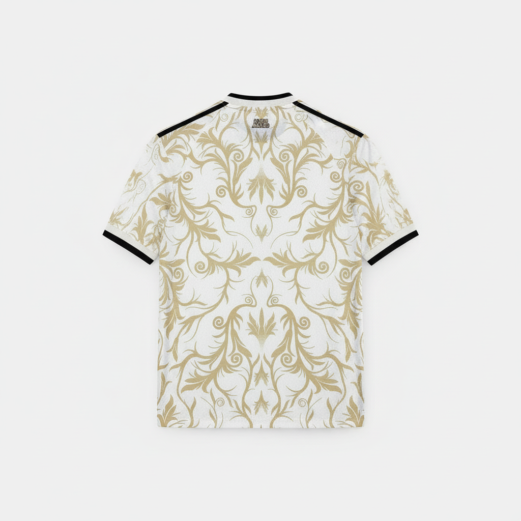 Mexico 26/27 White and Gold/Black Stripes Special Edition Jersey