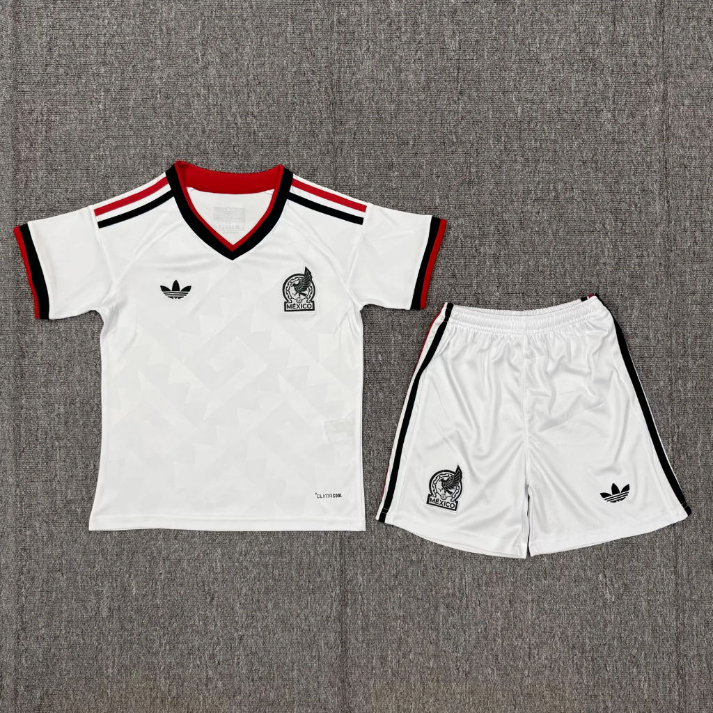 Mexico 26/27 White Away Kids Jersey Set