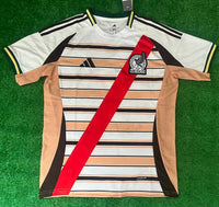 Mexico 26/27 White/Beige Stripes/Black Special Jersey
