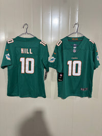 Miami Dolphins 25/26 Hill #10 Green Game Kids Jersey