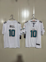 Miami Dolphins 25/26 Hill #10 White Game Kids Jersey