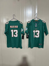 Miami Dolphins 25/26 Marino #13 Green Game Kids Jersey