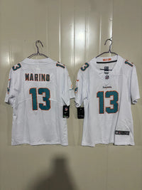 Miami Dolphins 25/26 Marino #13 White Game Kids Jersey