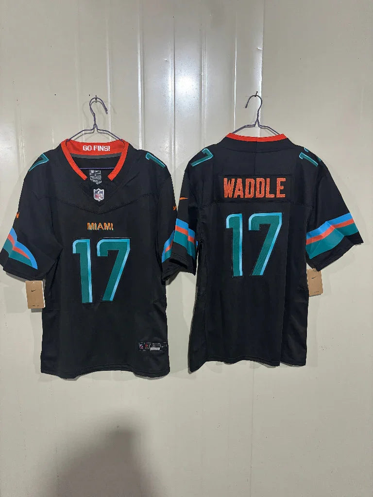 Miami Dolphins 25/26 Waddle #17 Pitch Blue Jersey