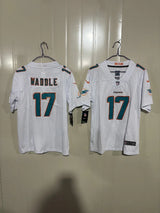 Miami Dolphins 25/26 Waddle #17 White Game Kids Jersey