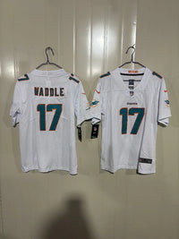 Miami Dolphins 25/26 Waddle #17 White Game Kids Jersey