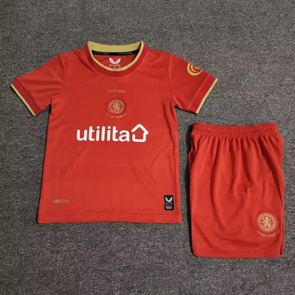Middlesbrough 26/27 Orange/Yellow Trim Home Kids Jersey Set