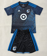 Minnesota United 26/27 Black/Blue Home Kids Jersey Set