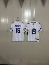 Minnesota Vikings 25/26 Turner #15 White Game Kids Jersey