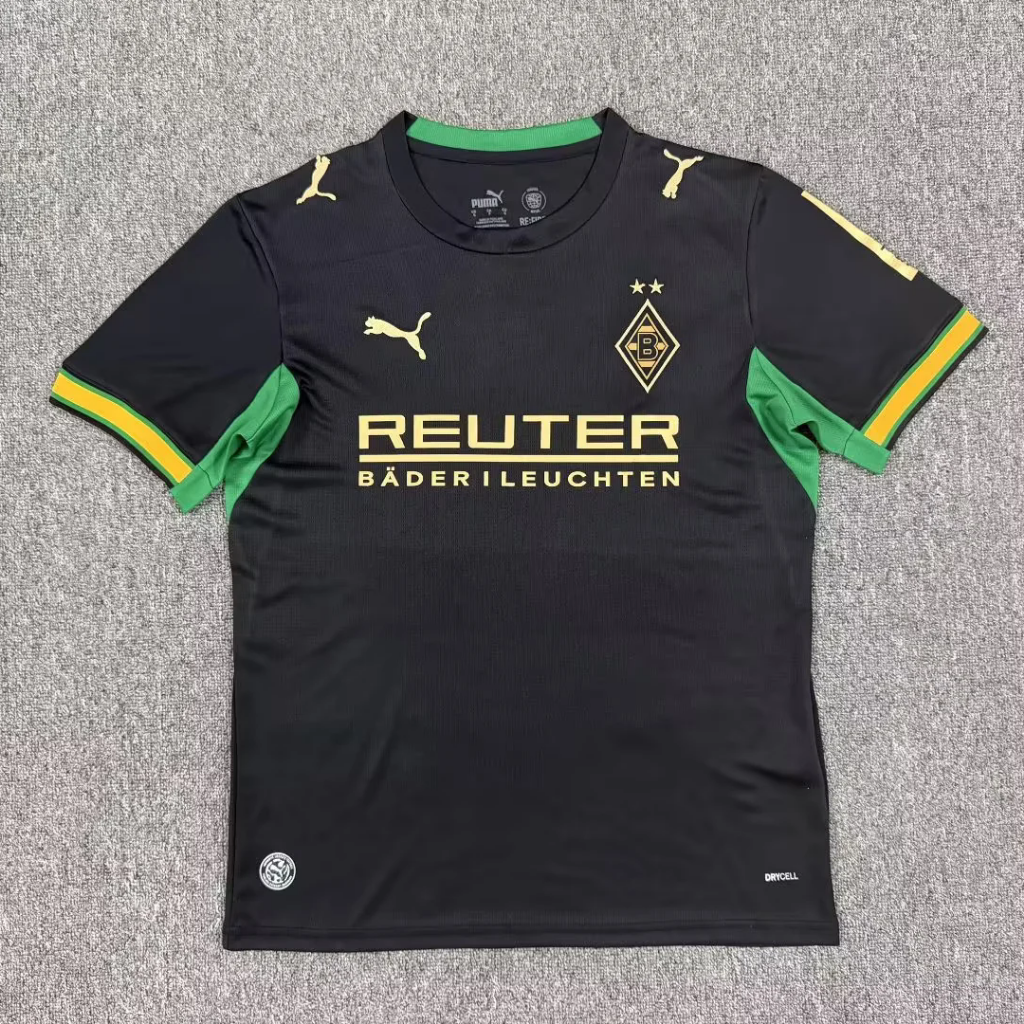 Mnchengladbach 26/27 Black/Green/Yellow Away Jersey