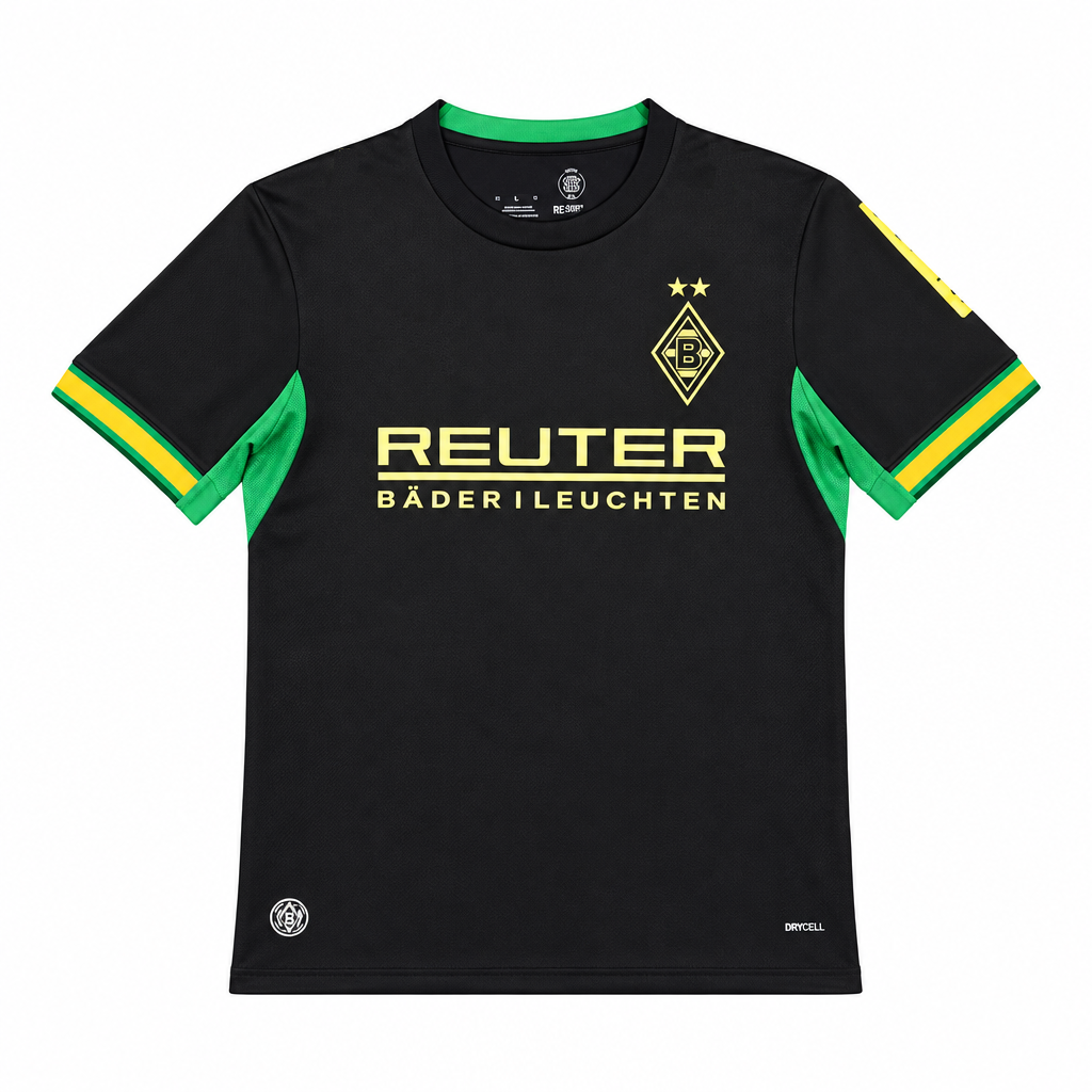 Mnchengladbach 26/27 Black/Green/Yellow Away Jersey