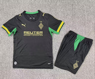 Mnchengladbach 26/27 Black/Green/Yellow Away Kids Jersey Set